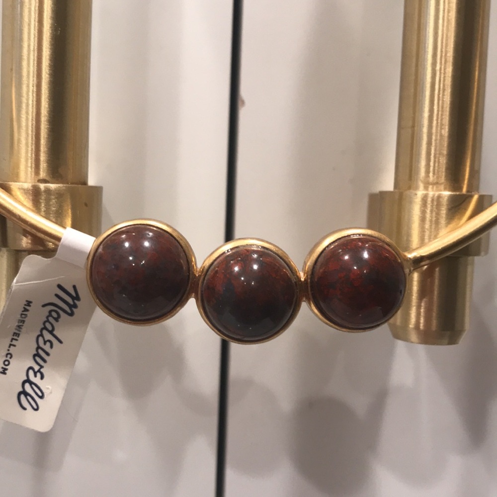 Madewell gold choker with burgundy red stones - Picture 5 of 6